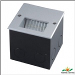 Led louver brick outdoor step light